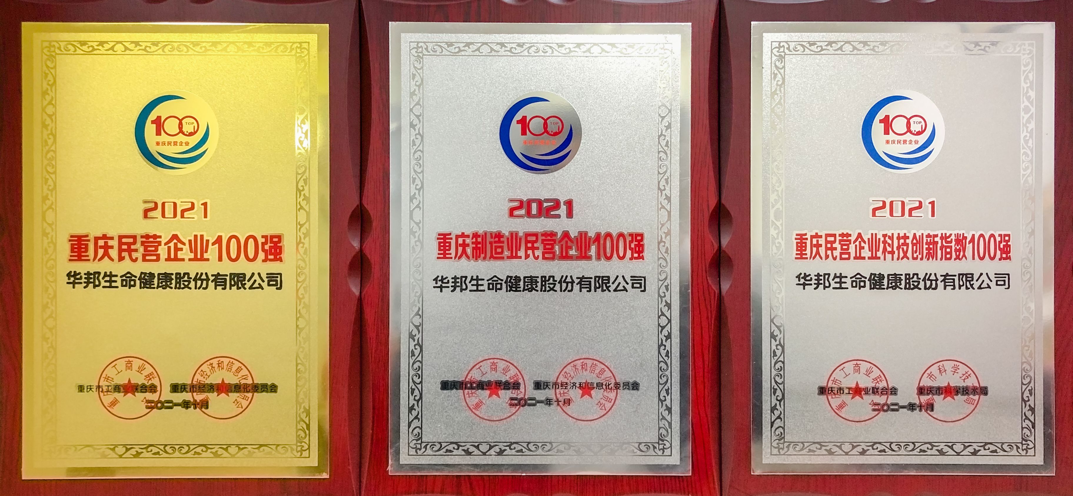 w88win优德健康荣登重庆民营企业100强榜单！